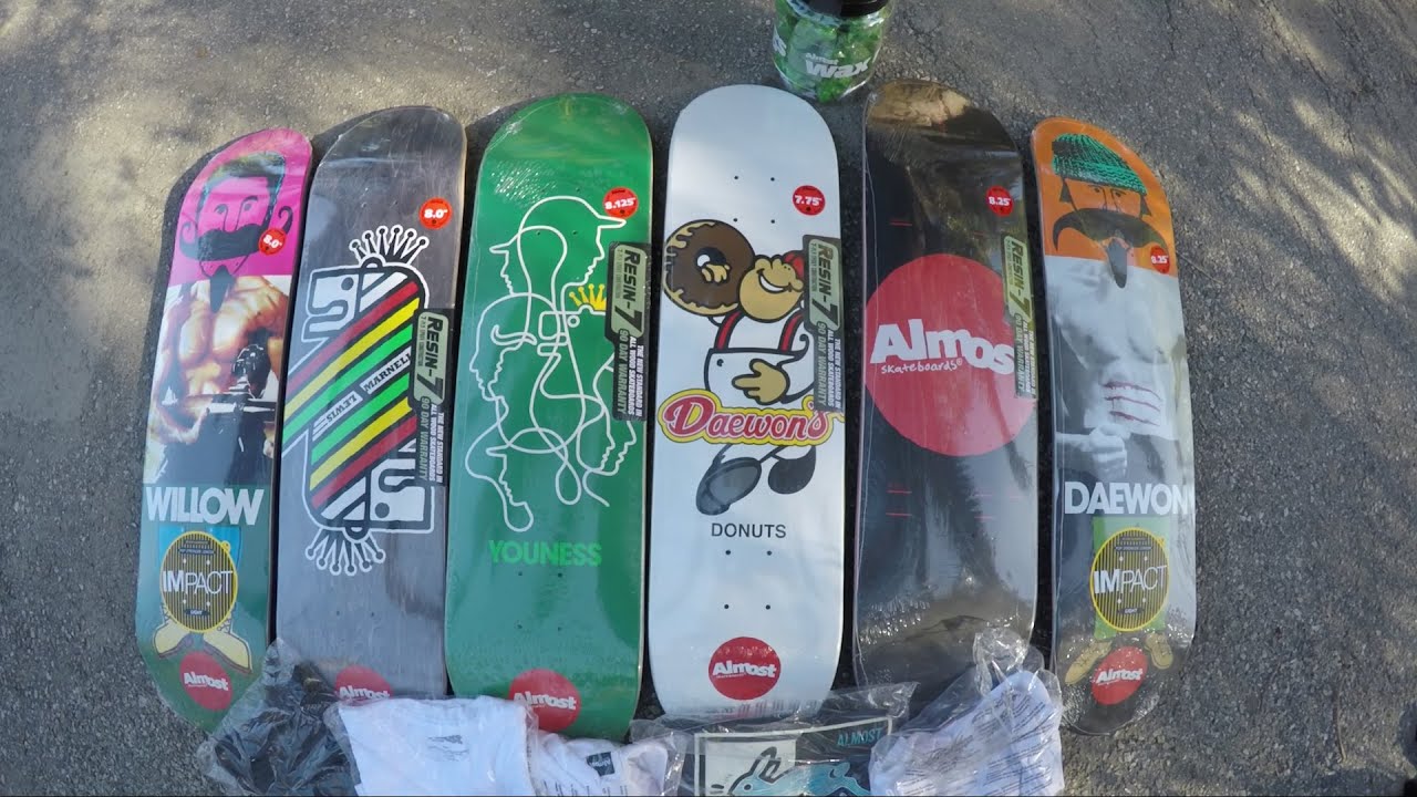 ALMOST SKATEBOARDS UNBOXING / SKATE TEST / GIVE AWAY