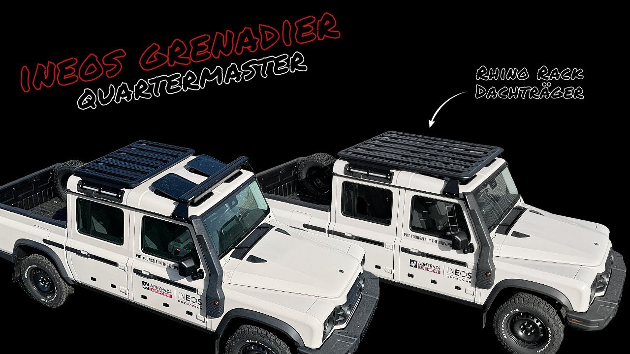 Ineos Grenadier Quartermaster Rhino Rack Plattform Versionen -Taubenreuther Halterung