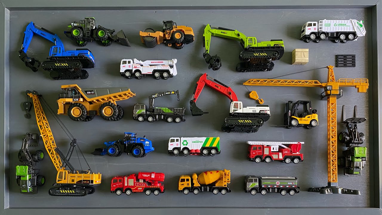 Forklift, Beko, Truk Molen, Excavator & Dump Truck Mini &ndash; Koleksi Alat Berat Konstruksi Realistis