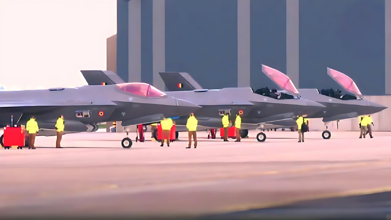 Бельгия ошеломлена прибытием истребителей F-35A на авиабазу Флоренн!
