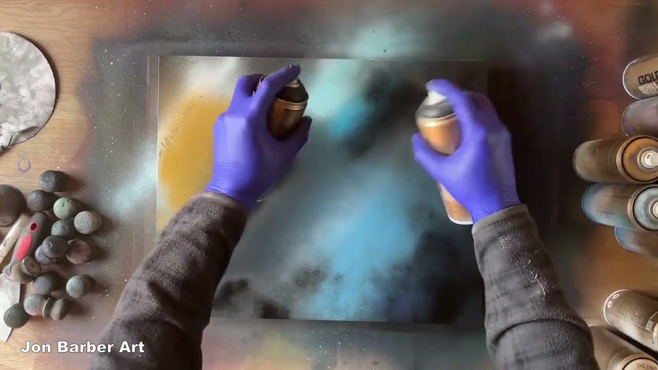 Reverse Spray Paint Art on Glass