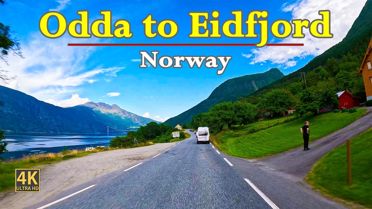 Odda to Eidfjord Scenic Drive 4K | POV Along The Hardangerfjord In Norway