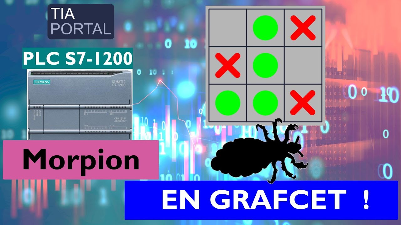Jeu de Morpion GRAFCET - TIA Portal Siemens - CPU 1200 - IHM KTP Basic