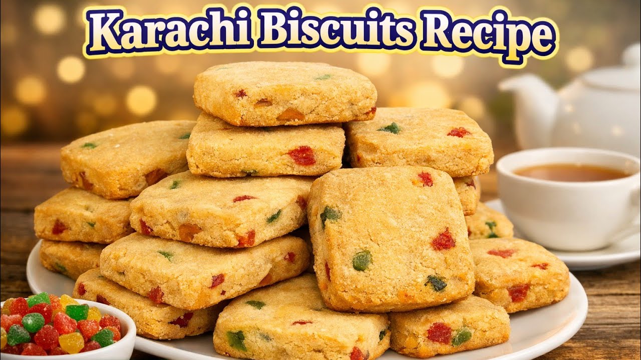 Karachi Biscuits Recipe | Bakery-Style | Eggless & Buttery