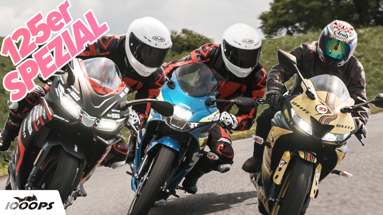 Topspeed im Vergleich! Supersportliche 125er: Aprilia RS125 - Yamaha R125 - Suzuki GSX-R 125