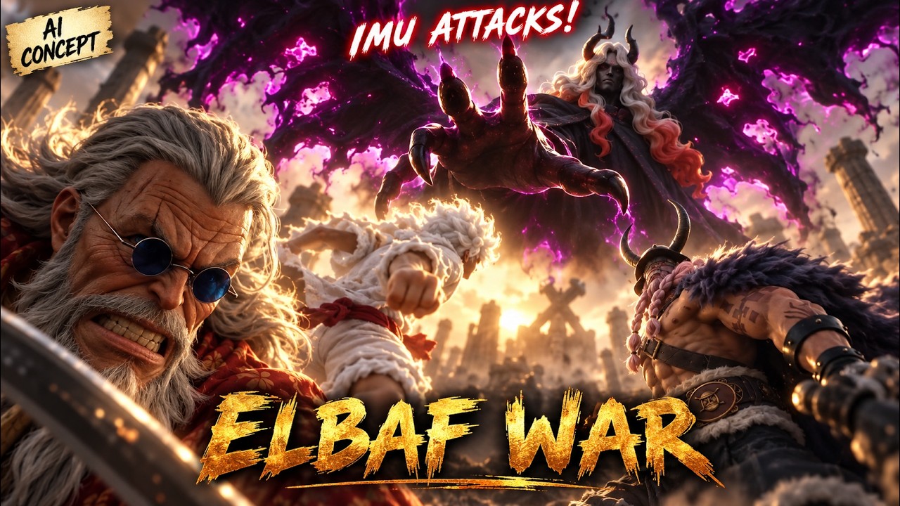 LUFFY & LOKI VS IMU! The Battle for Elbaf | One Piece AI Animation