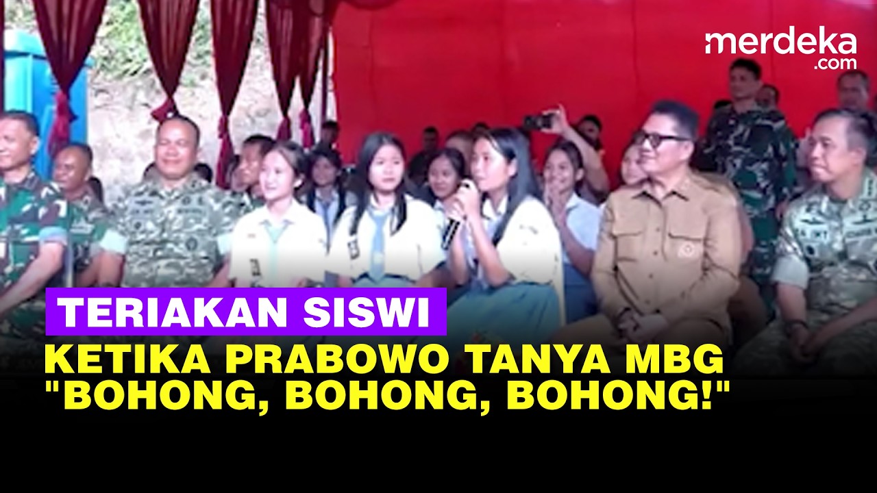 Momen Siswi Berani Teriak Jawab Prabowo Soal MBG: Bohong itu Pak, Bohong, Bohong!