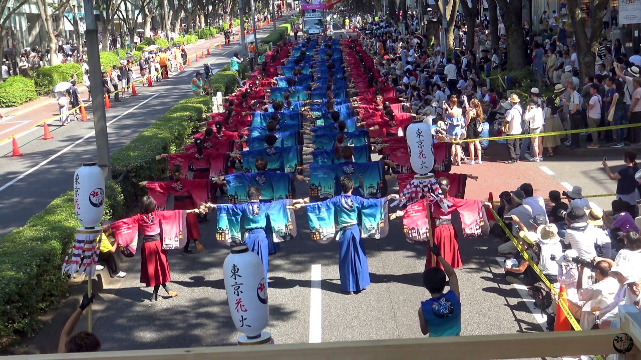 【4K公式】 東京花火「ハヰカラ」 / 原宿表参道元氣祭スーパーよさこい2018 - 表参道アヴェニュー