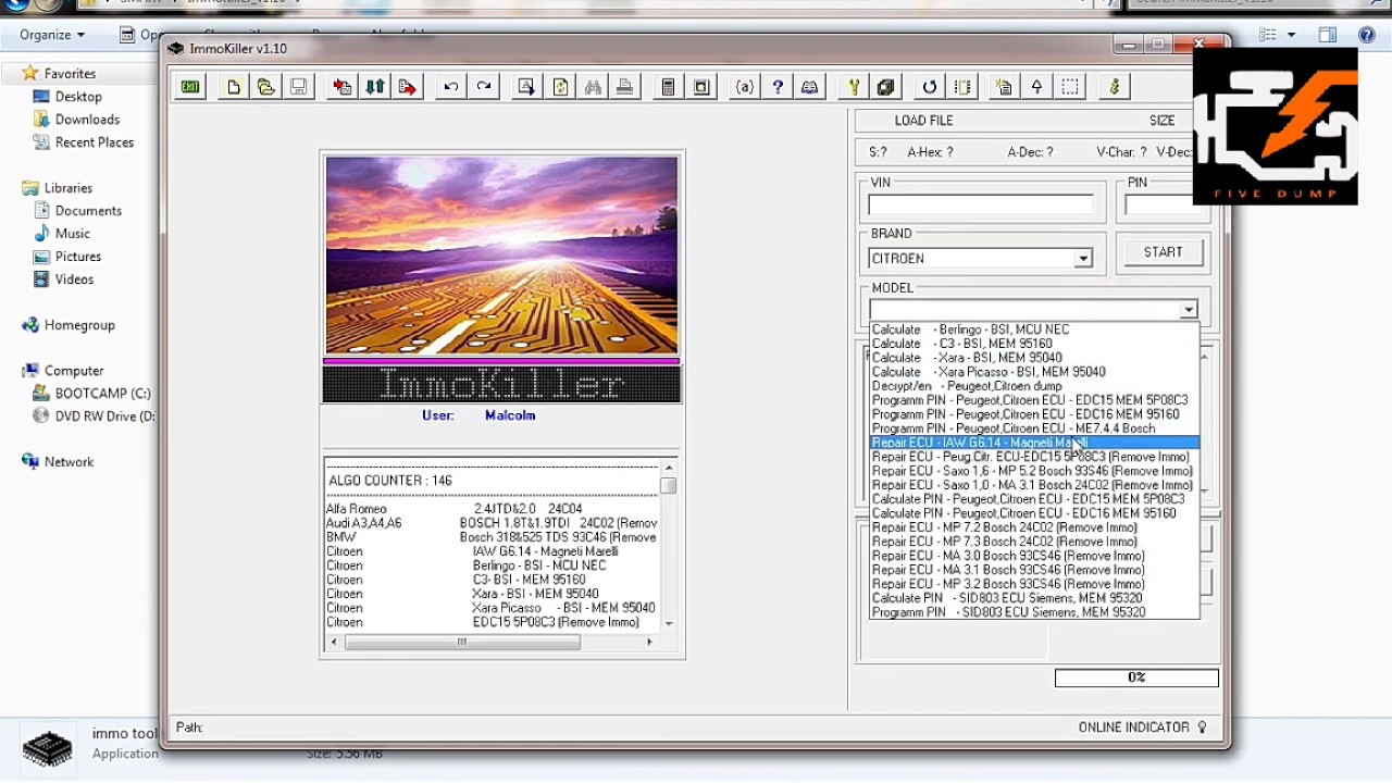 Immo of with immo Killer dump