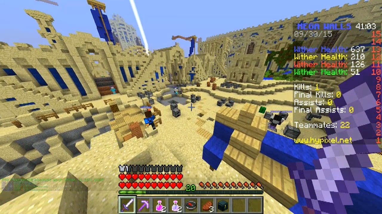 Minecraft 100 PLAYER MEGA WALLS #27 With Vikkstar, Preston & Jerome