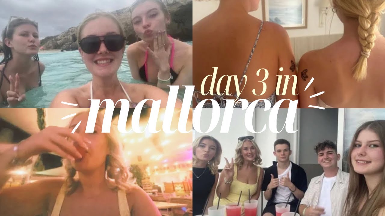 ANOTHER DAY IN MALLORCA! | BEACH DAY | HENNA TATTOS | FREE SHOTS!!!