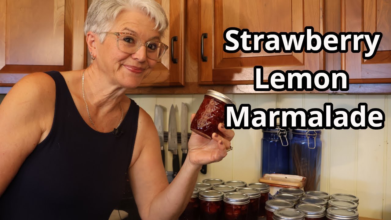 Homemade Strawberry Lemon Marmalade | Using Our Fresh Garden Strawberries! #homemadejamrecipe
