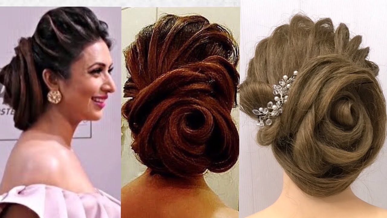 Beautiful Rose Bun Hairstyle : Red Carpet Hairstyles