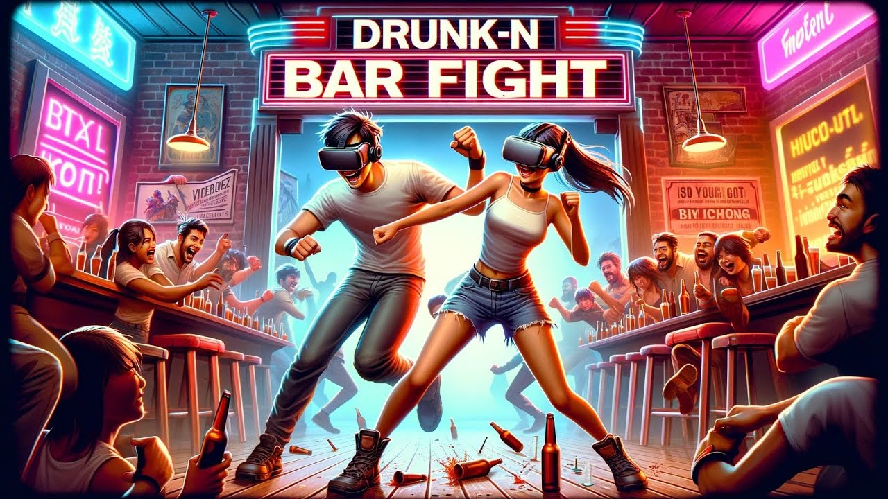 BALHÉZTUNK egy KOCSMÁBAN az NPC-kel 🍺 - DrunkN Bar Fight #vr #quest3 #játék