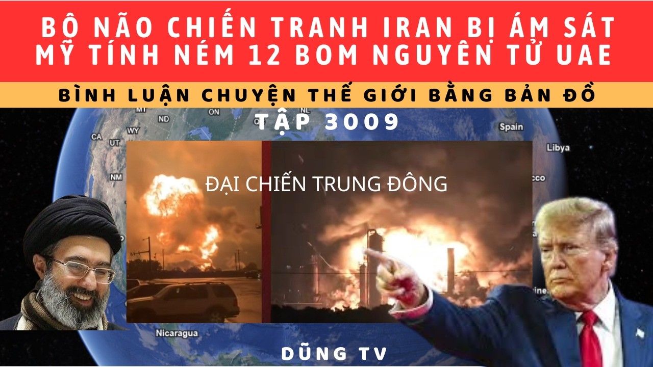 Tập 3009. Mẽo xem xét ném 12quảbom Nguyêntử xuống vùng Vịnh.Nhân vật số 2 Iran bị ámsát cùng 1tướng