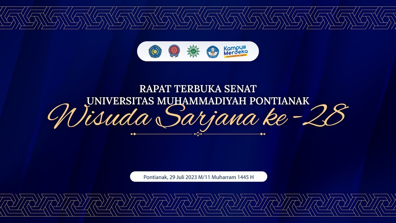 Rapat Senat Terbuka Universitas Muhammadiyah Pontianak Wisuda Sarjana Ke-28