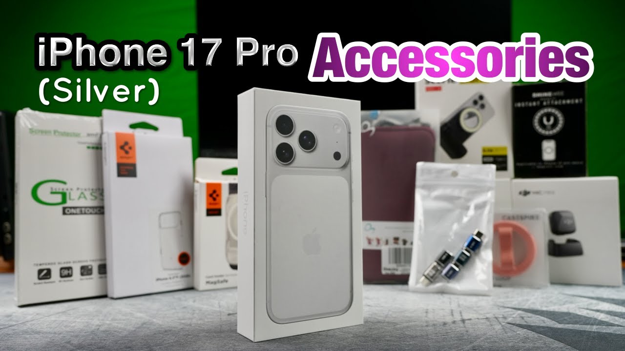 Phone 17 Pro (Silver) Accessories Unboxing | Cases, Wallets, Tripods, Screen Protector & More