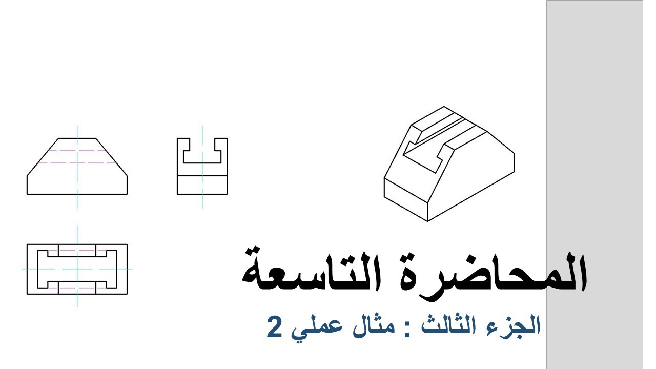 المحاضرة التاسعة : جزء 3 - مثال 2 للتشكيل على المستوى المائل
