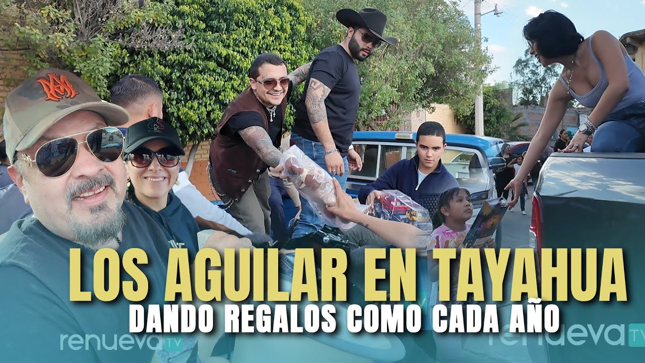 Así fue como LOS AGUILAR y CHRISTIAN NODAL regalaron juguetes en TAYAHUA, ZACATECAS