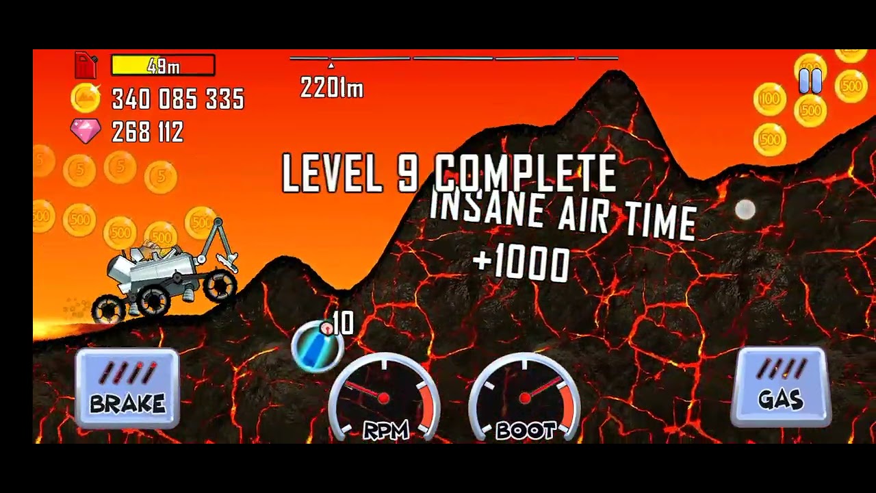Hill Climb Adventure Moonlander and Volcano 2951 m ( Current World Record )