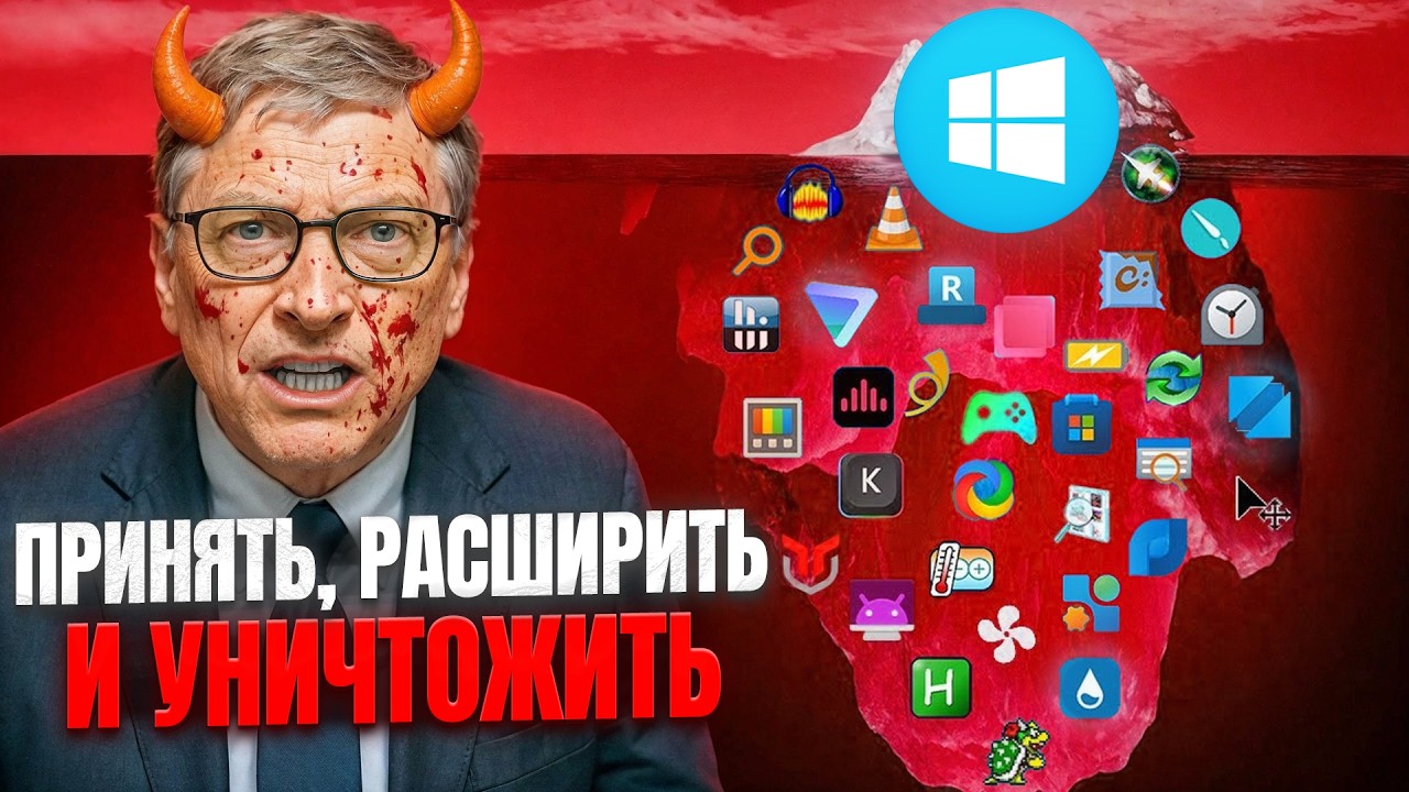 Полный Айсберг Windows: Скрытые Вирусы, Слежка и Провальные Версии