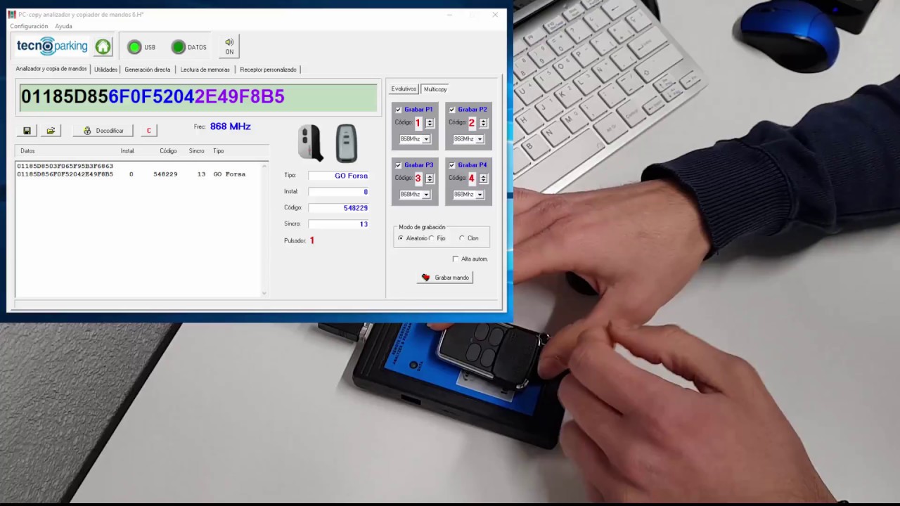 TP DUP OG/NV [Tecnoparking] Duplicar mando de garaje