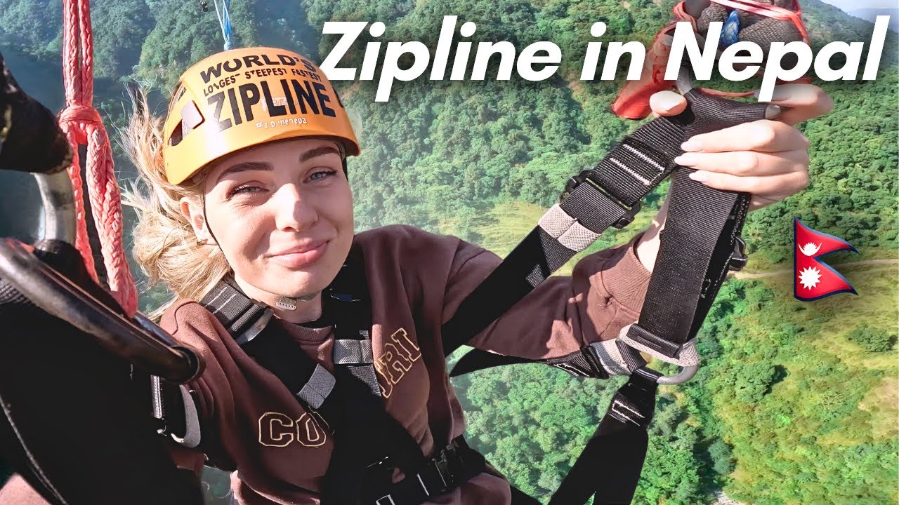 World’s steepest Zipline - Pokhara, Nepal 🇳🇵