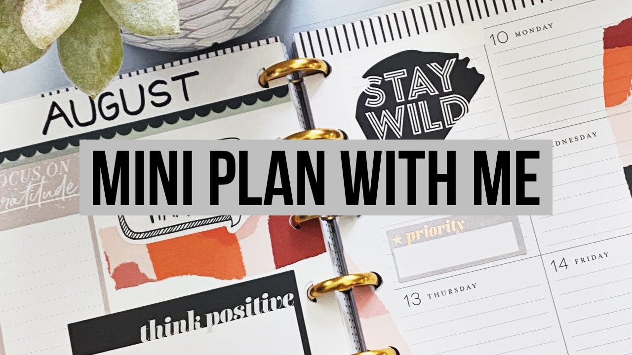Plan With Me // Mini Happy Planner Dashboard Layout // August 10-16, 2020 // Wall Washi