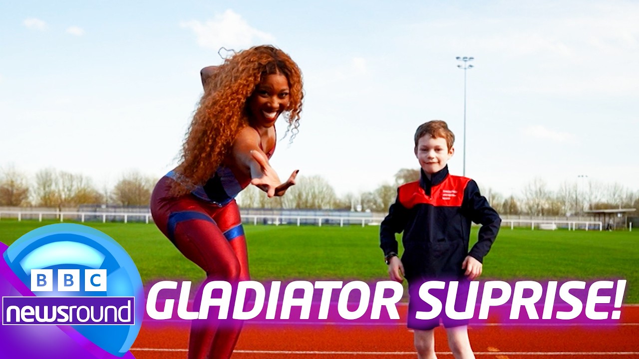 Gladiator Fire Surprises Young Athlete with Special Glads of Honour Award | Newsround