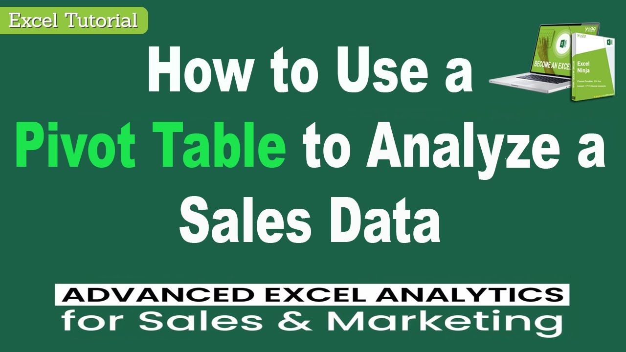 How to use a Pivot Table to Analyze SALES DATA in Excel