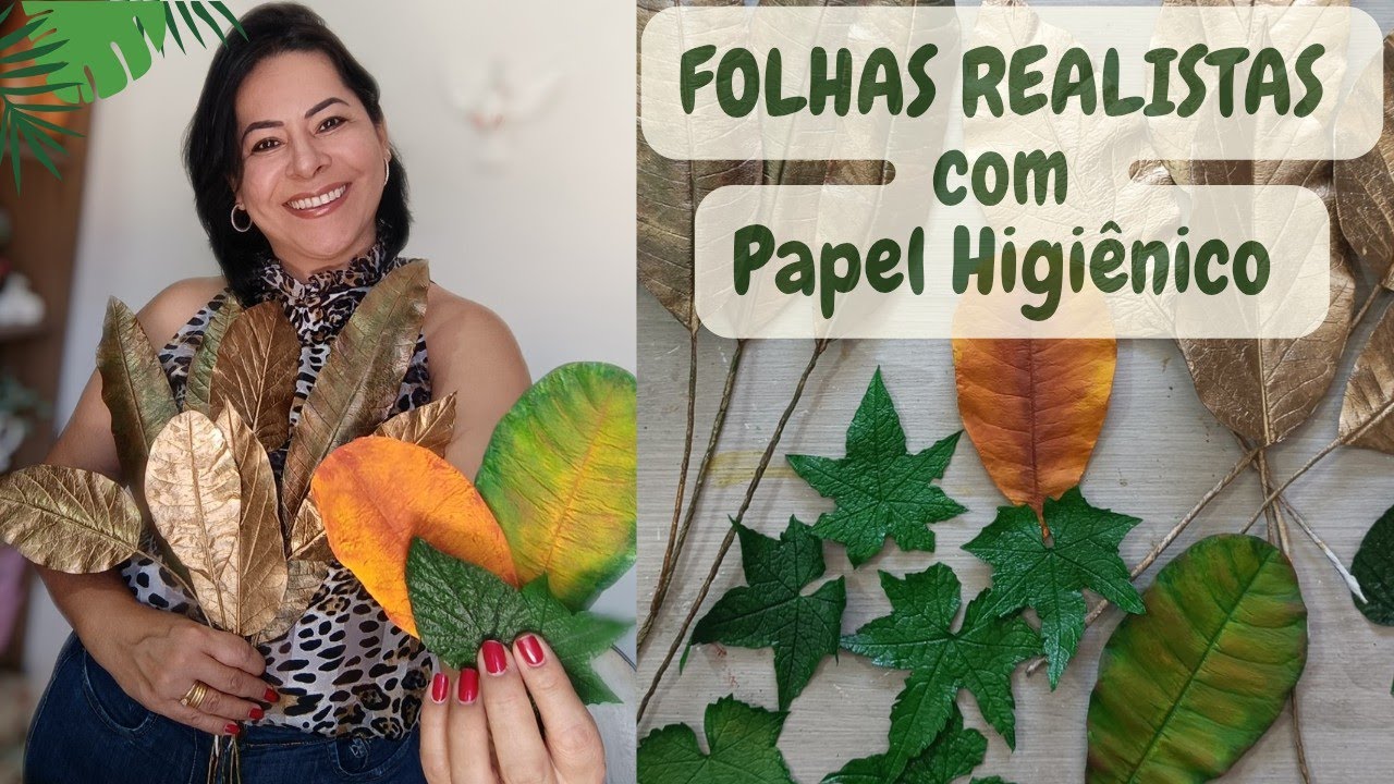 Você não vai acreditar: Folhas Realistas feitas com papel higiênico!