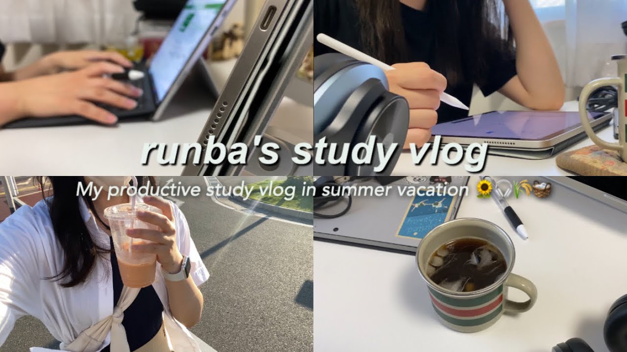 eng) study vlog👩🏻‍💻｜大学院生の夏休み｜朝活、勉強、ハンドメイド🪡｜uni vlog, unboxing new🎧(OneOdio A10)