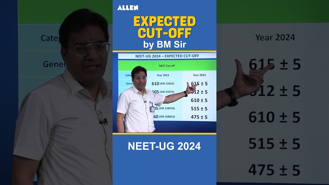 NEET 2024 Expected Cutoff by @BMSirKota Sir | Minimum Marks to get GMC #neet2024