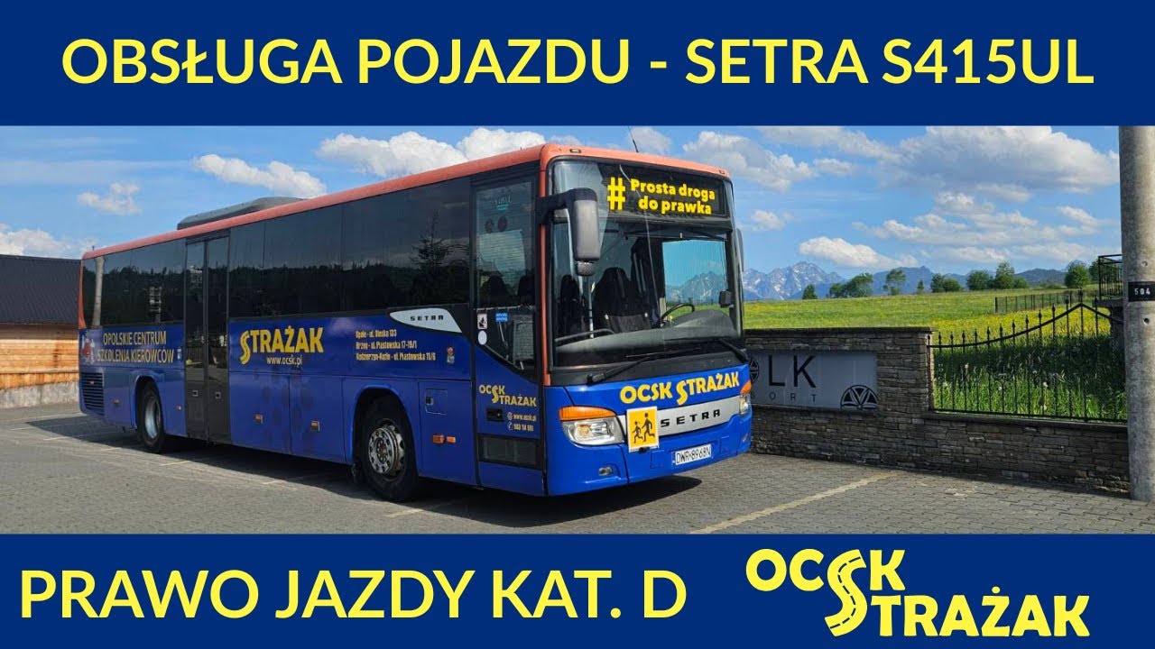 Egzamin na prawo jazdy - Obsługa pojazdu kat. D - Autobus Setra