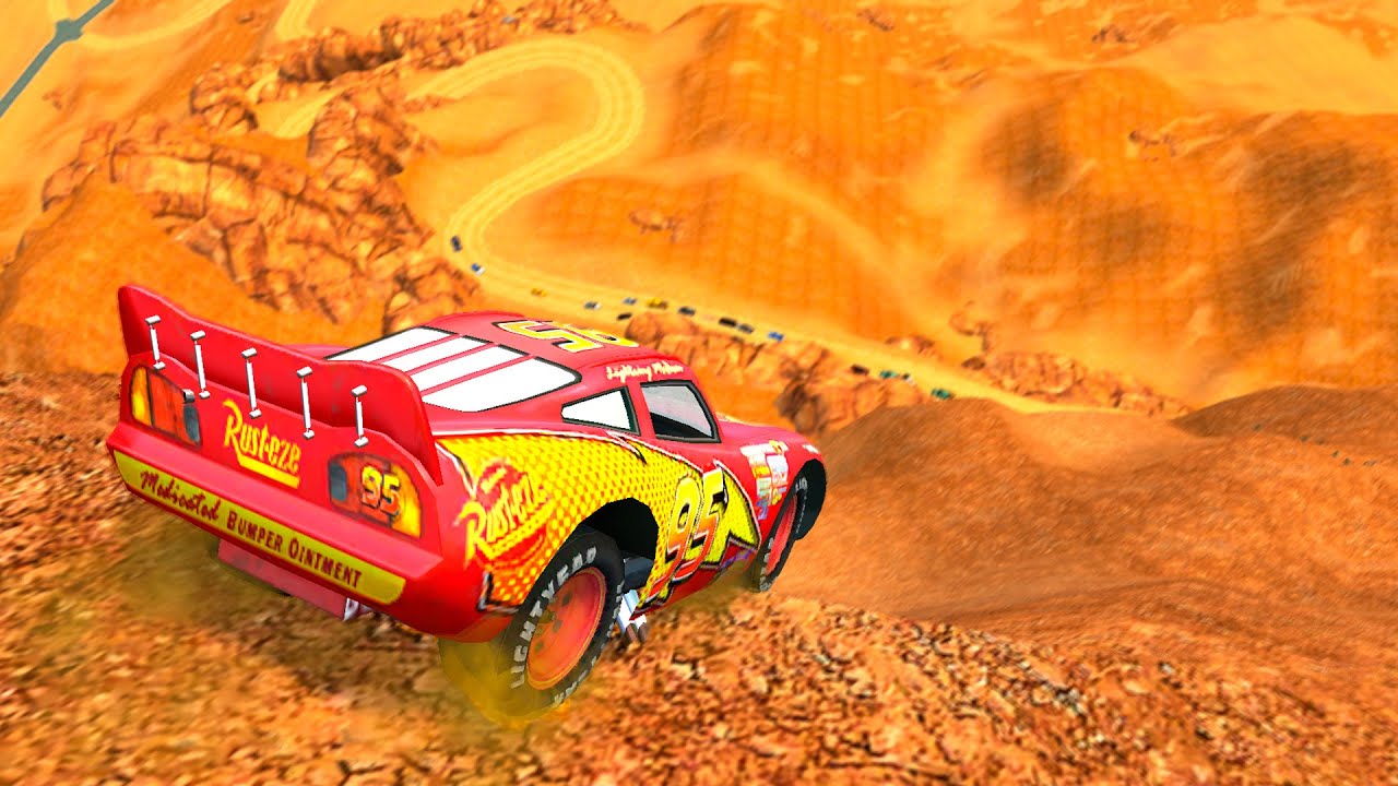 GTA 4 Lightning McQueen Cliff Drops & Crashes ep.1