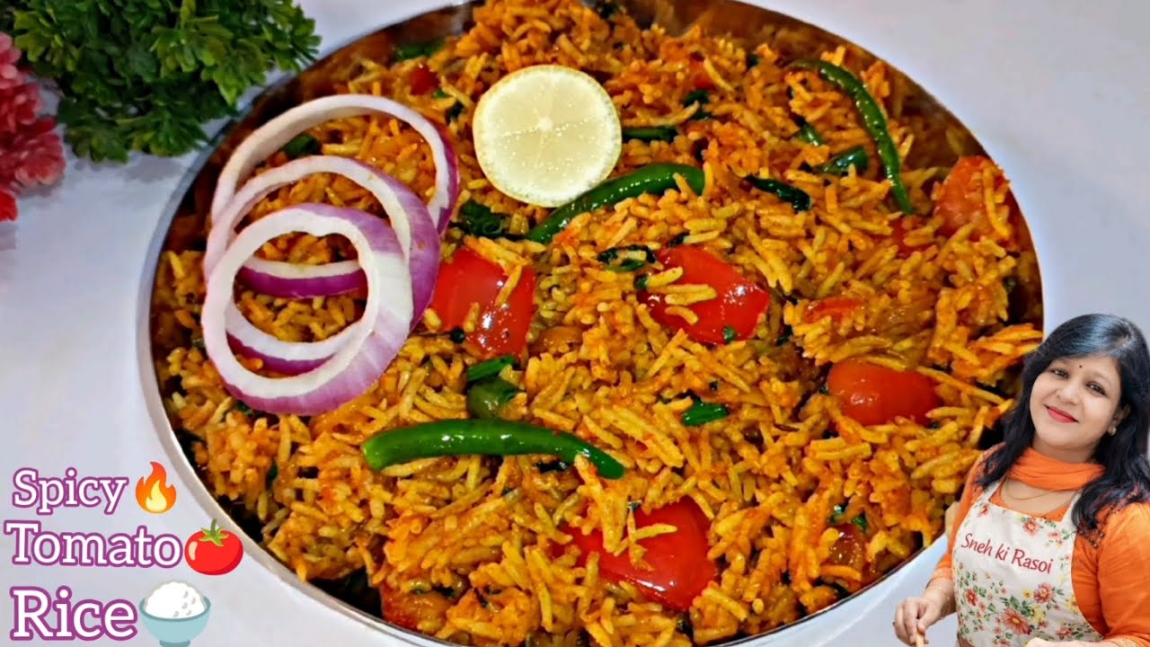 10 Min में फेमस टोमैटो🍅राइस ऐसा जो मुंह में पानी ला दे | Tomato Rice Recipe 