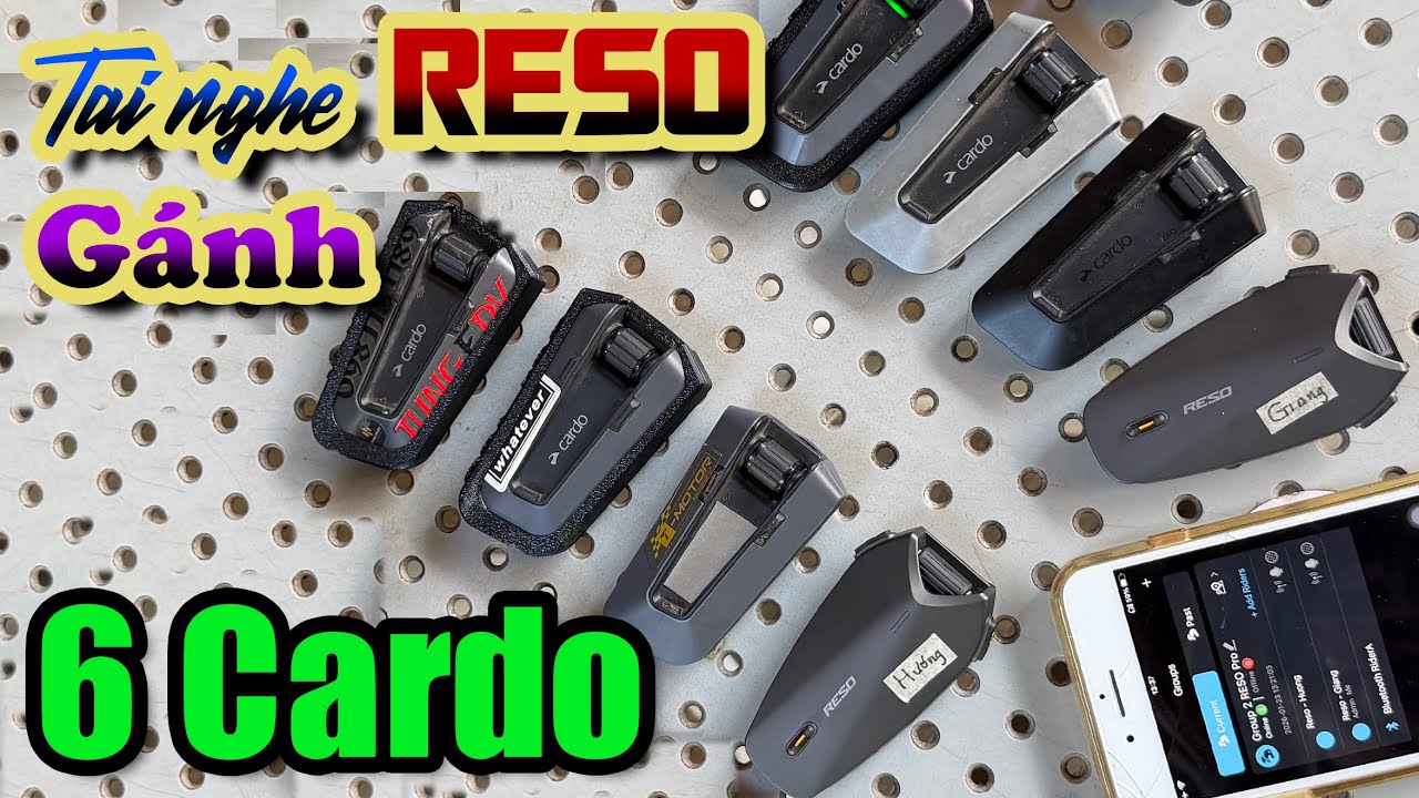 ➤ Tai nghe RESO Pro 4G - Gánh còng lưng 2 nhóm Cardo 30 thành viên