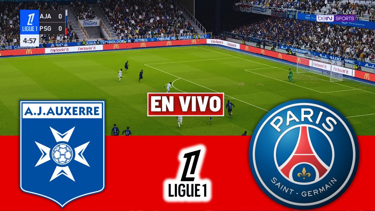 🔴 AUXERRE vs PARIS SAINT-GERMAIN EN VIVO 🏆 LIGUE 1 – RONDA 19 Video Game Simulation