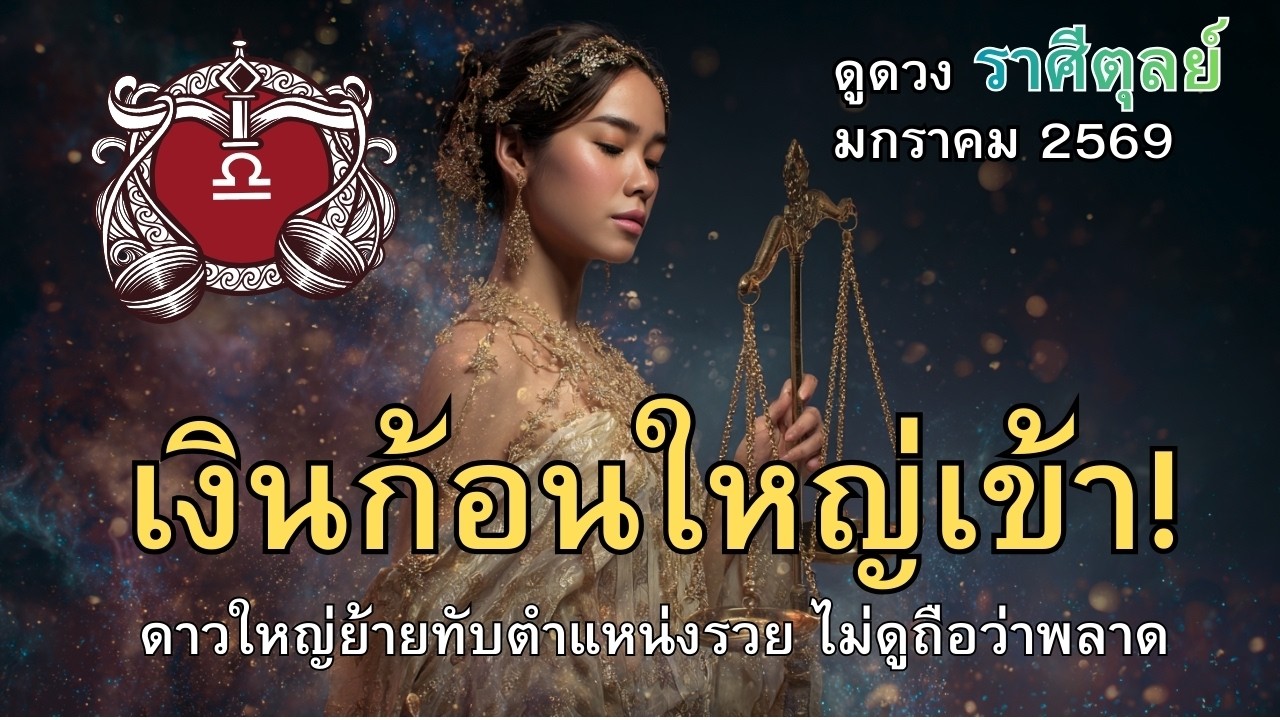 ราศีตุลย์ มกราคม 2569: จุดเปลี่ยนดวงชะตา! เตรียมรับข่าวดีเรื่องงานและเงิน (แม่นมาก) #ดูดวง #ตุลย์