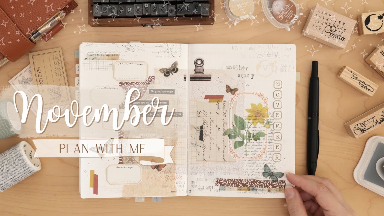 Подготовка к ноябрьскому Bullet Journal | План на ноябрь вместе со мной | Журнал-коллаж | Блокнот...