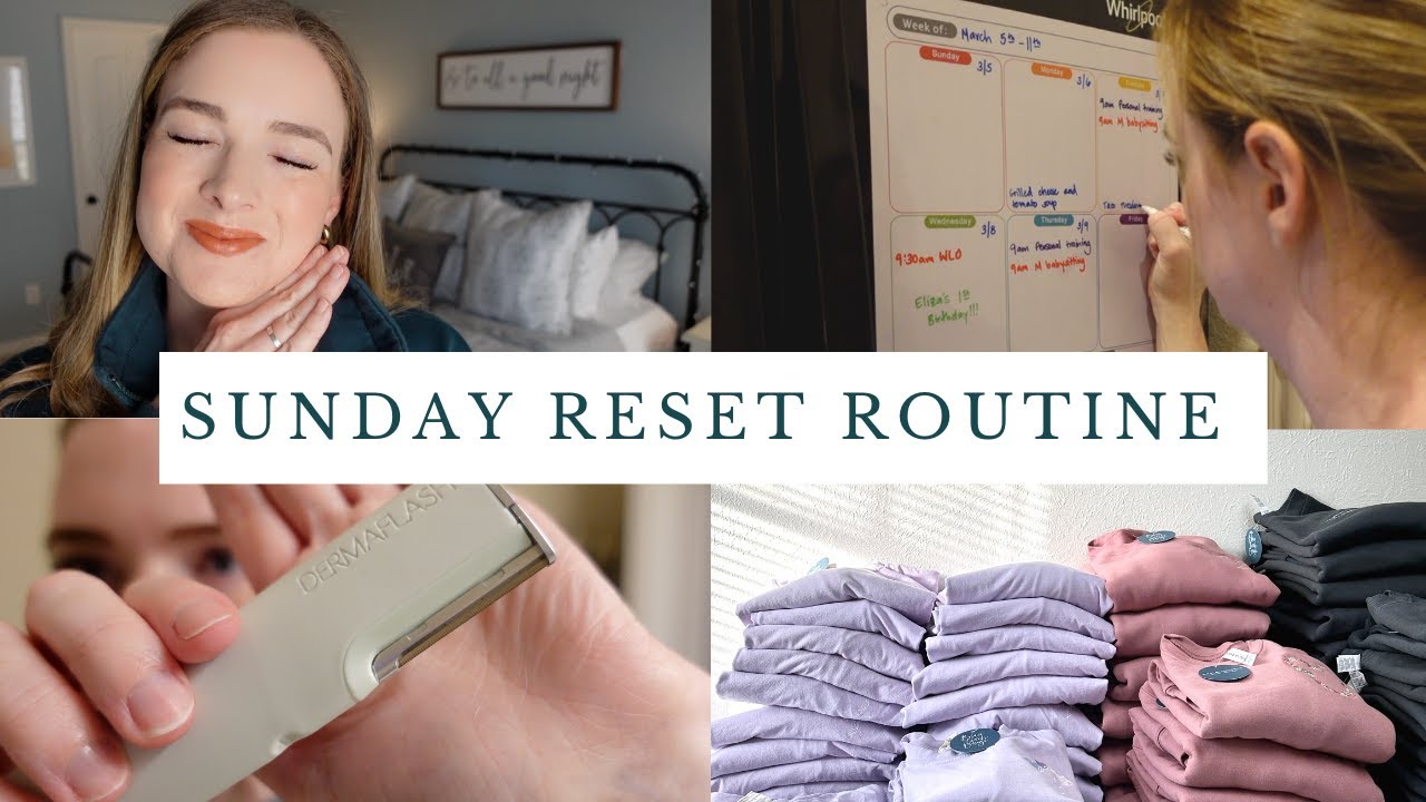 My Sunday Night Reset Routine | Dermaflashing, Meal Planning, + Cleaning