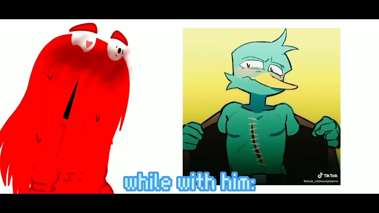 while with him: // dhmis // duckhotedit // red guy x duck //