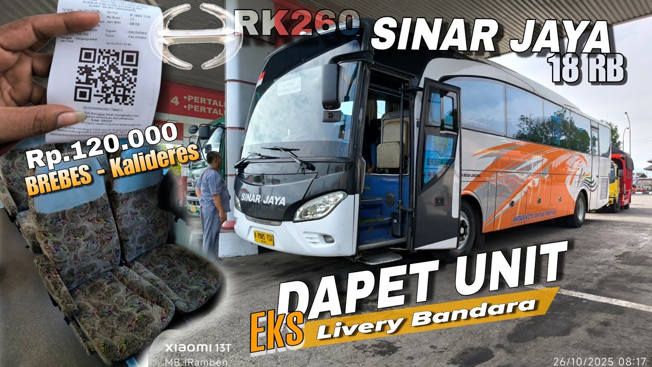 PERTAMA KALI DAPET UNIT EKS BANDARA😁‼️Trip Brebes - Kalideres with PO Sinar Jaya 18RB