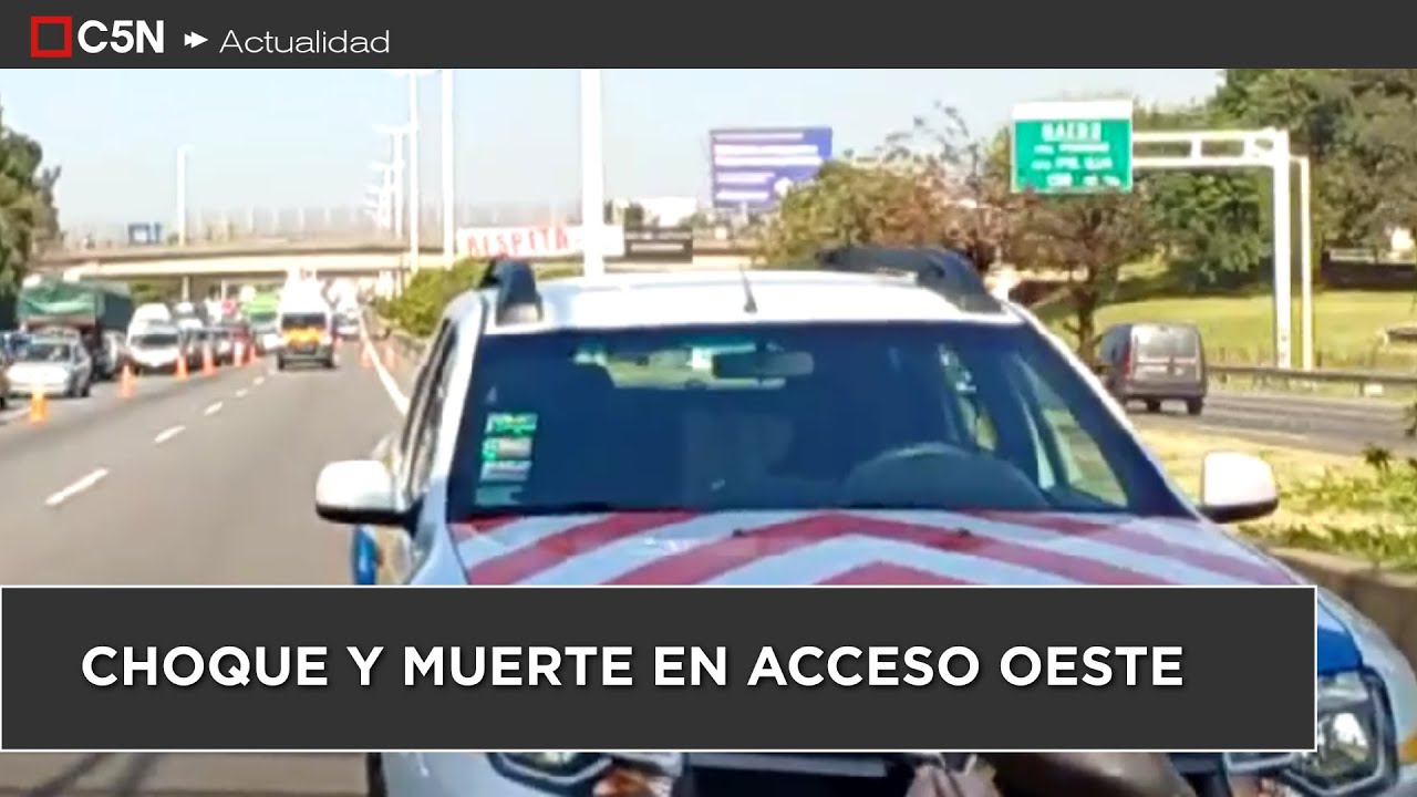 CHOQUE y MUERTE en ACCESO OESTE: ACCIDENTE entre UNA MOTO y UN AUTO