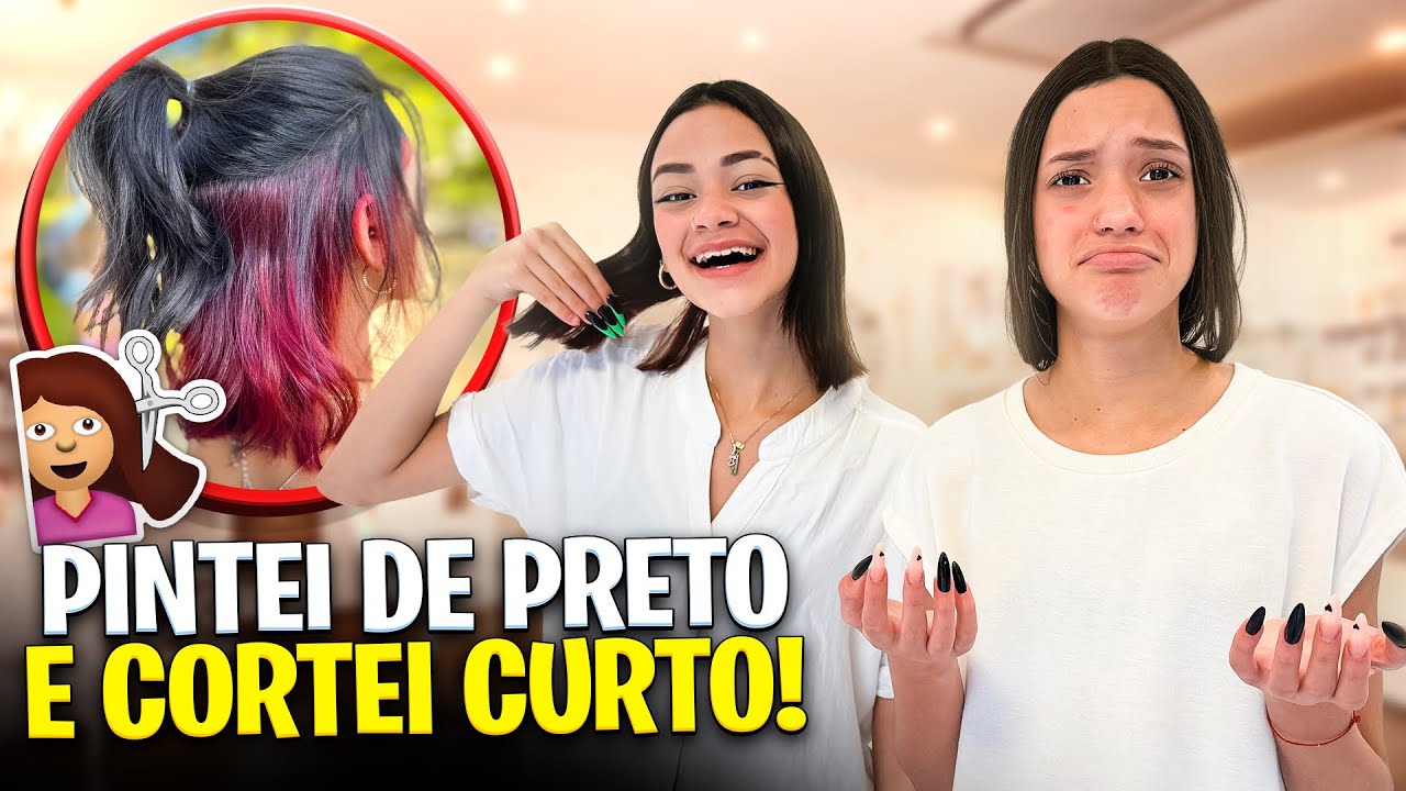 PINTAMOS O CABELO DE PRETO!! *transformação radical*