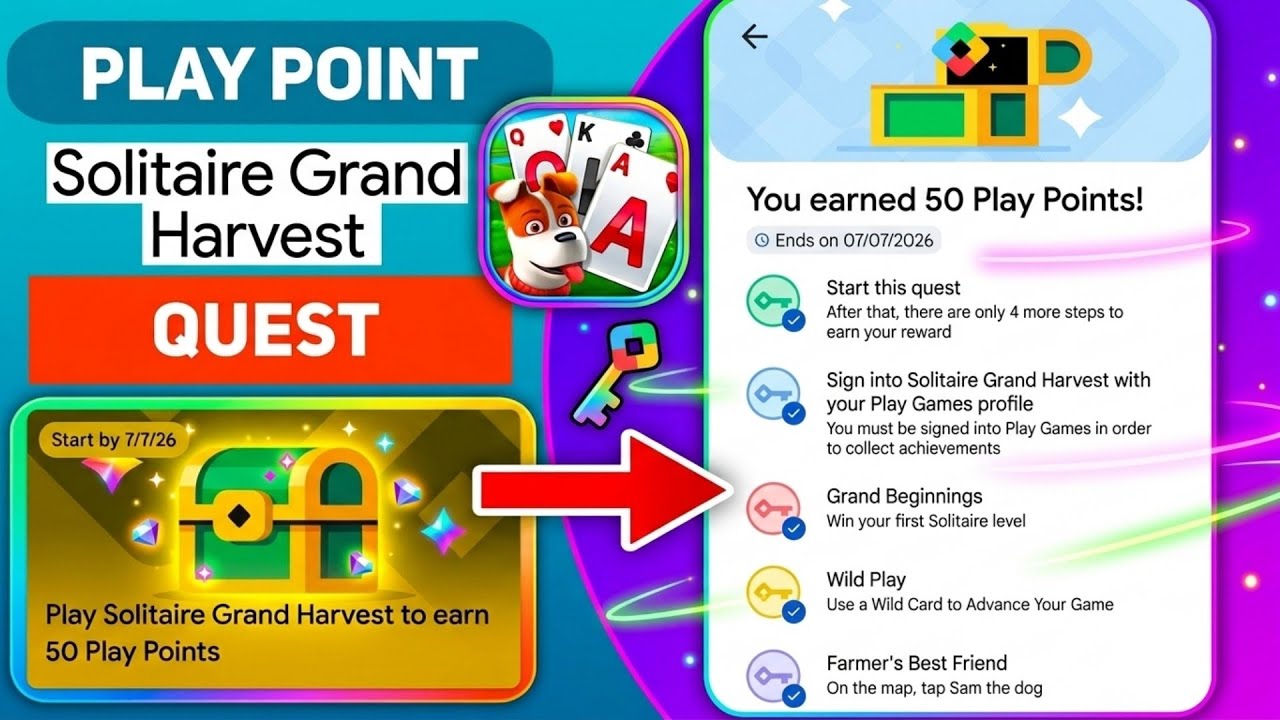 Solitaire Grand Harvest Play Point Quest Complete Full Guide