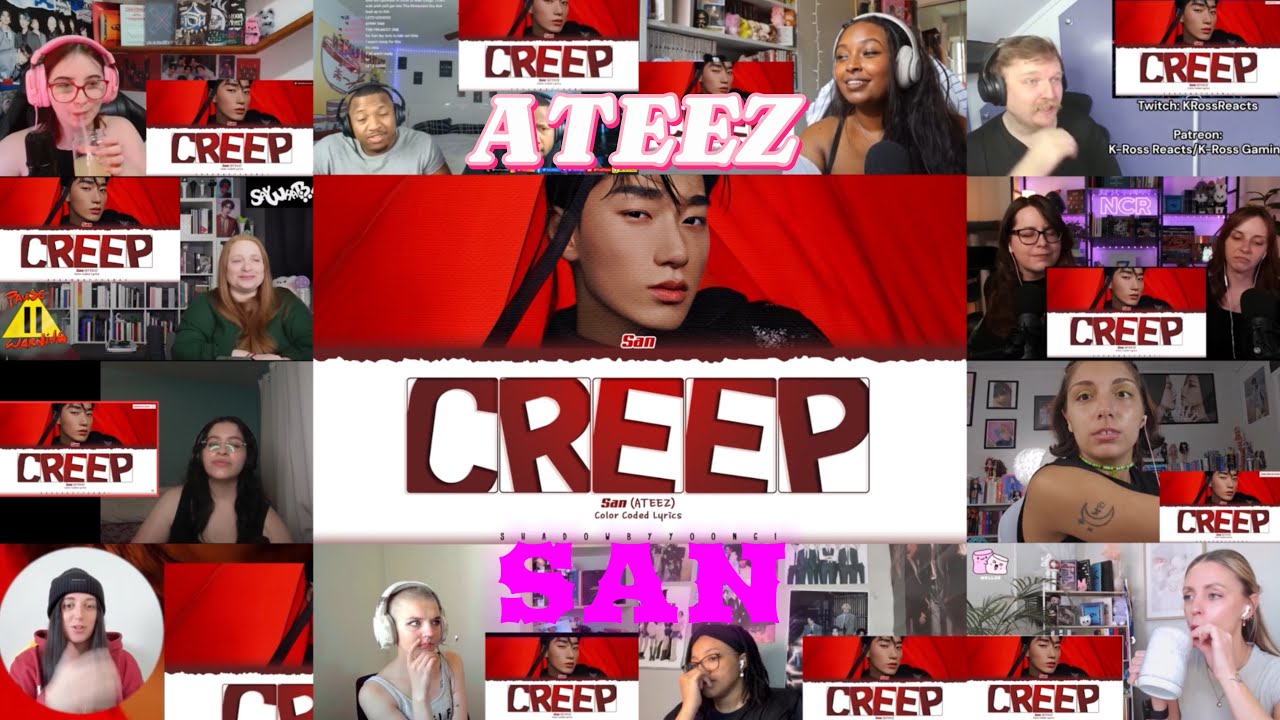 SAN [ATEEZ] - 'CREEP'  [Color Coded Lyrics]  REACTION MASHUP 