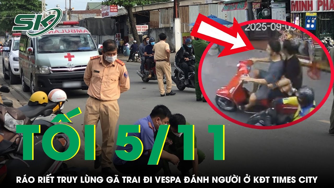 Tối 5/11: Ráo riết truy lùng gã trai đi xe vespa đỏ đánh người ngã gục giữa đường ở KĐT Times City