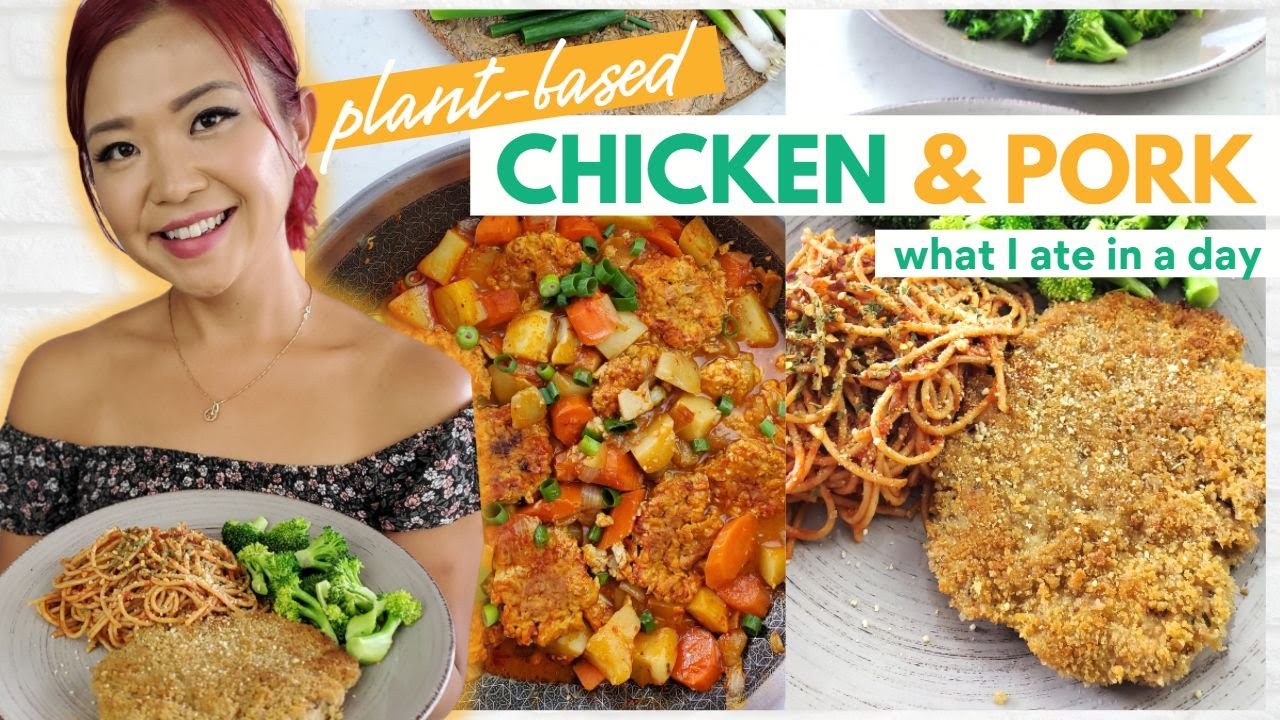 What I Ate in a Day (VEGAN + high protein) / Vegan Schnitzel + Vegan Dakdoritang Recipes