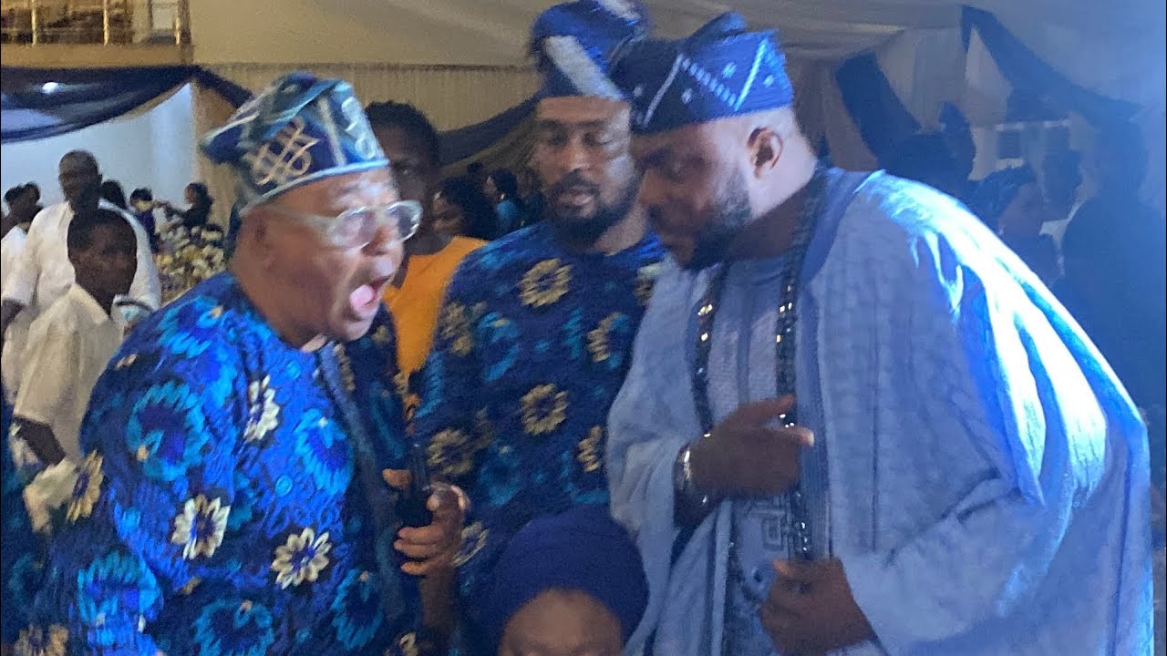 See What Odunlade Adekola Did That Surprise Jide Kosoko At His Late Dad's Reception Party 